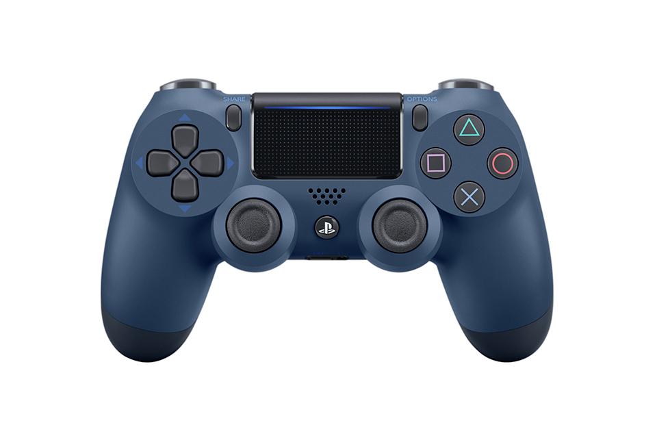 A PS4 DualShock 4 V2 wireless controller.