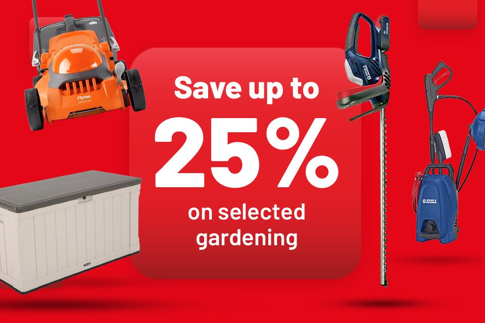 Spring into action. Savings on selected garden tools and storage.