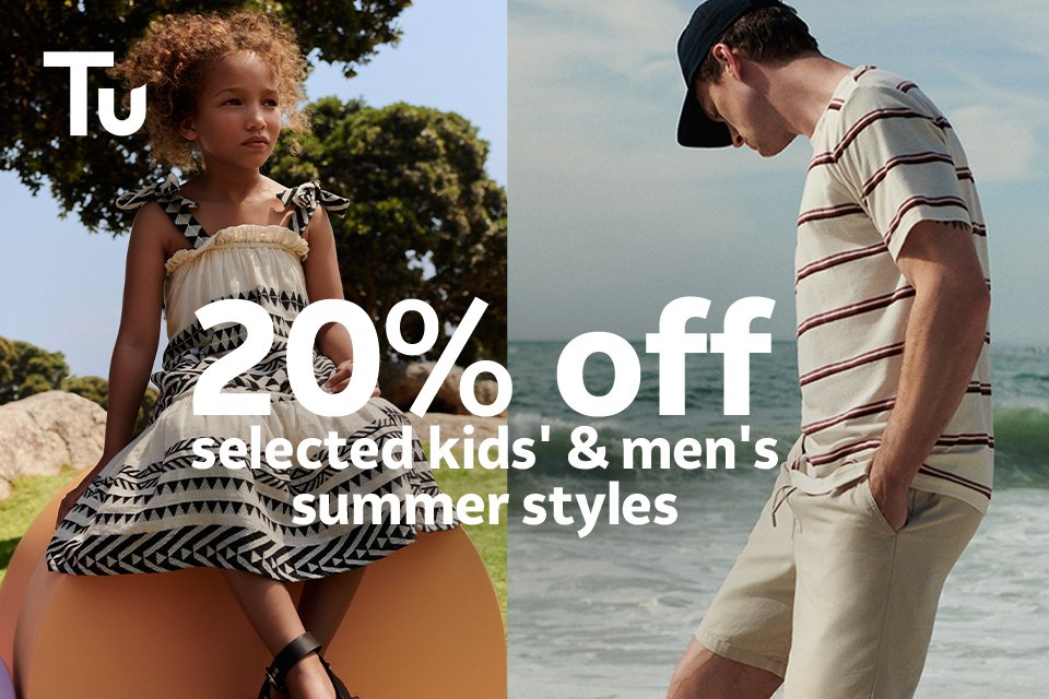 Save on your summer wardrobe staples. Selected lines. T&Cs apply.