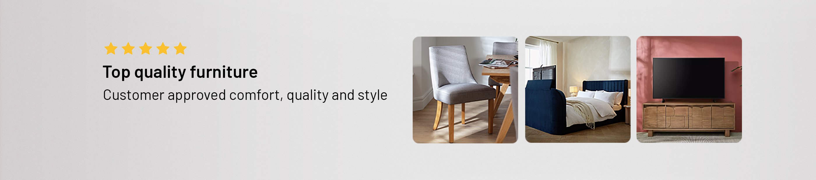 Top quality furniture. Customer approved comfort, quality and style.