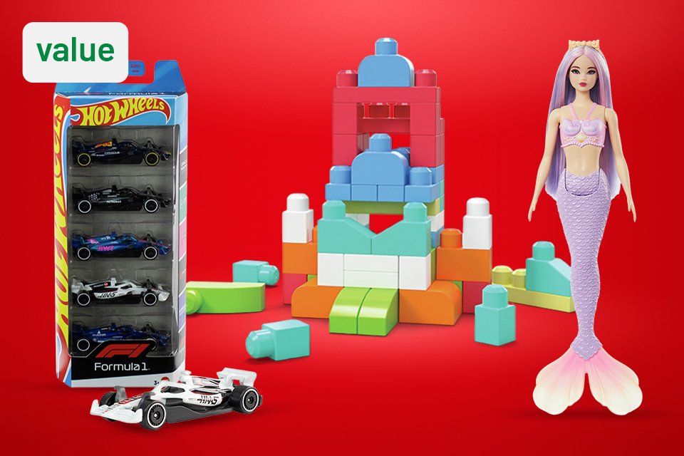 3 for £20 on selected toys & games. Mix, match and play with Barbie, Hot Wheels and more!