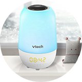 A VTech V-Hush BC8303 Lite Sleep Soother on a windowsill.