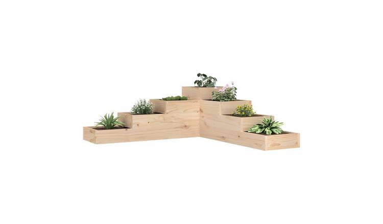 Walplus Wood Garden Planter - 106 x 104.5 x 36 cm