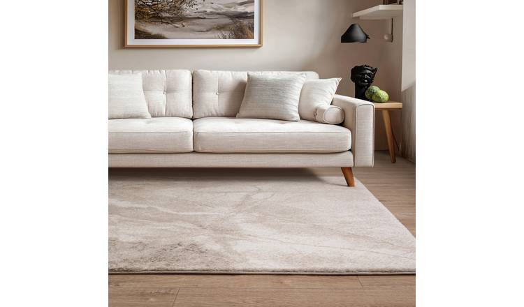 Mega Flooring Beige Modern Abstract Rug - 80 x 150cm