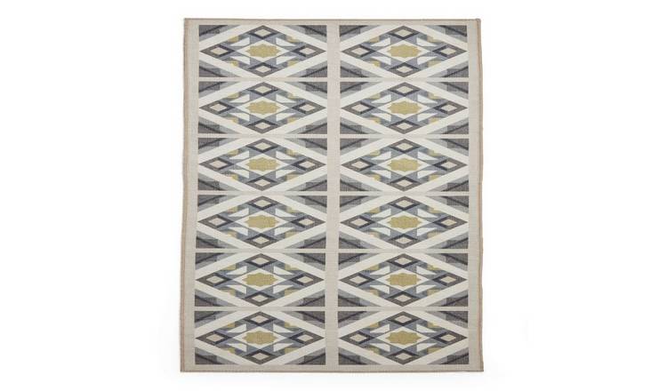 Mega Flooring Grey Modern Geometric Runner - 61 x 170cm