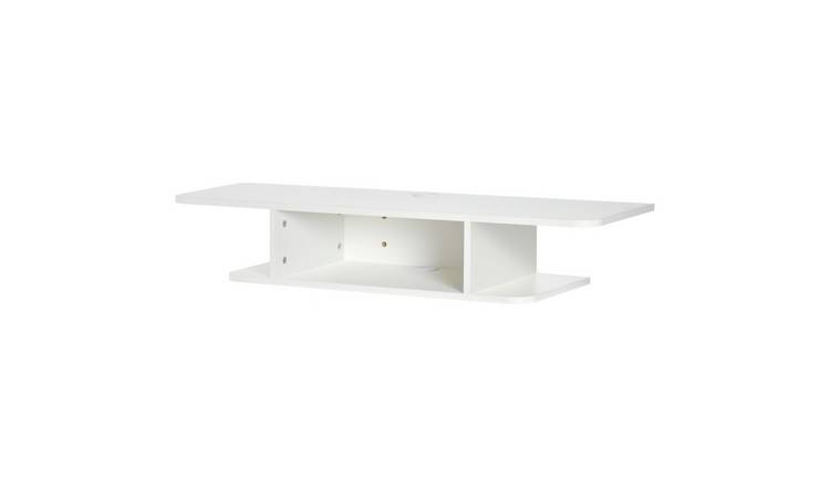 HOMCOM Wall Mounted Floating TV Unit Stand - White
