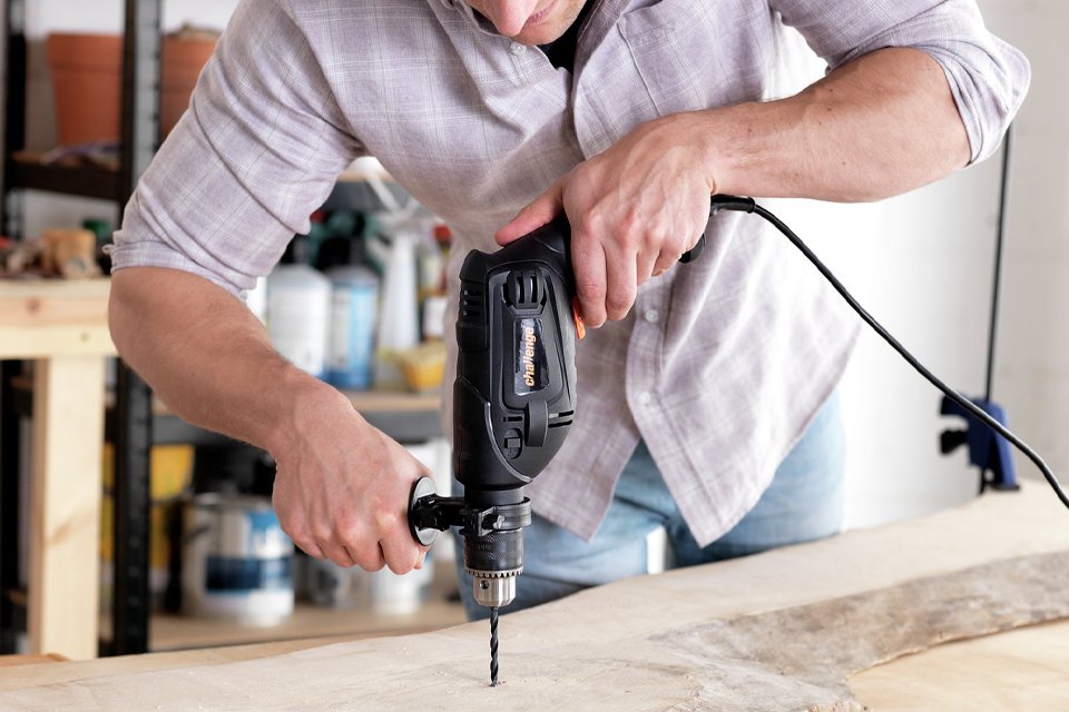 Challenge Corded Impact Drill - 500W.