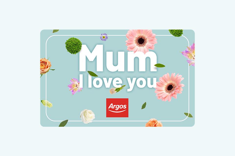  Argos electronic gift card.
