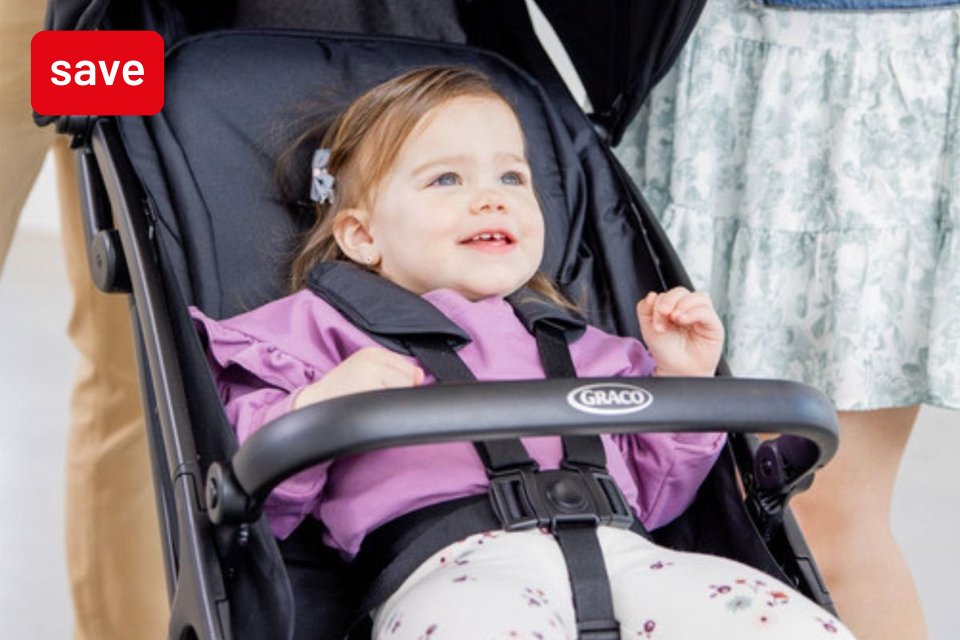 Save 25% on selected pushchairs and car seats.
