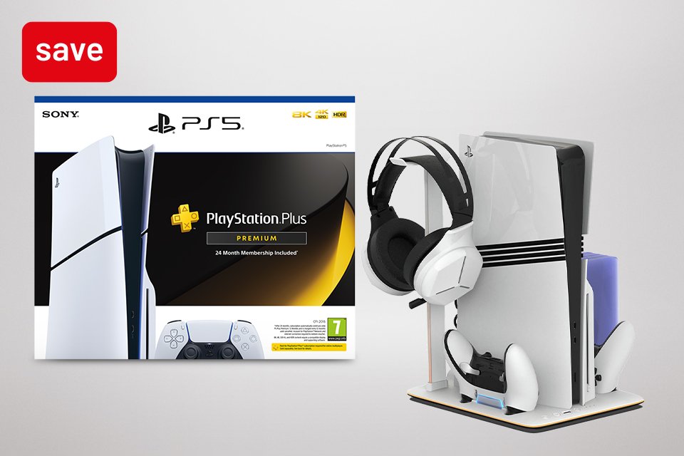 Buy a selected PlayStation Console. And save 25% on a selected stand.