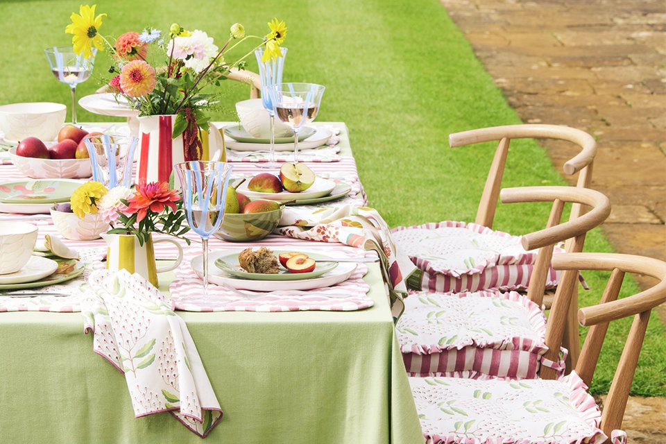Habitat x Sanderson & National Trust Stripe Tablecloth. 