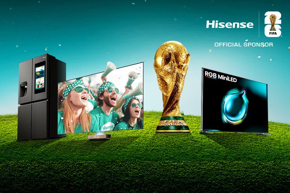 Score a trip for four people to watch the FIFA World Cup 2026 Final. When you buy selected Hisense TVs, laser cinemas & fridge freezer.