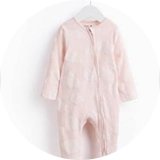 Pink Cloud Print Towelling Sleepsuit 18-24 months.