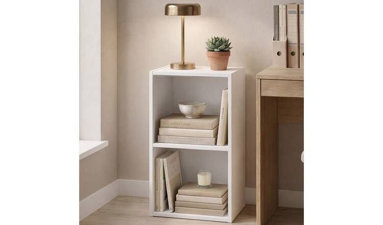 Vida Designs Oxford 2 Tier Cube Bookcase - White