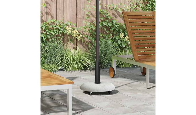 Walplus Parasol Base 21kg Concrete Round - Light Grey - 45 x 45 x 40 cm