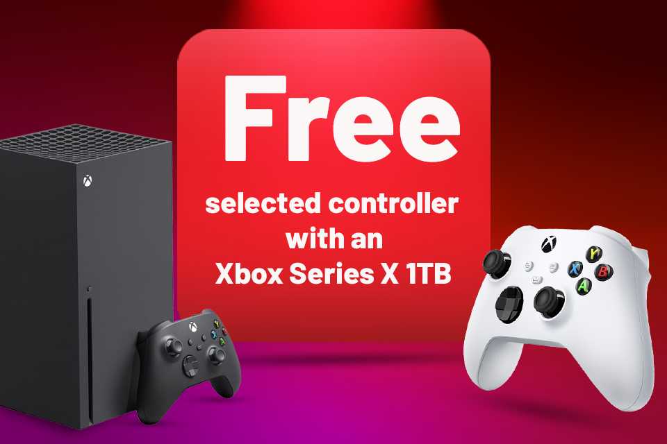 Xbox Series X now £439.99, plus add a selected free controller.