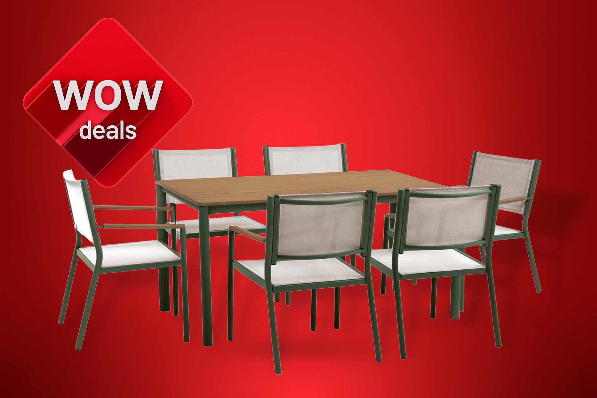 Habitat Mylar 6 Seater Metal Patio Set - Green Only £450