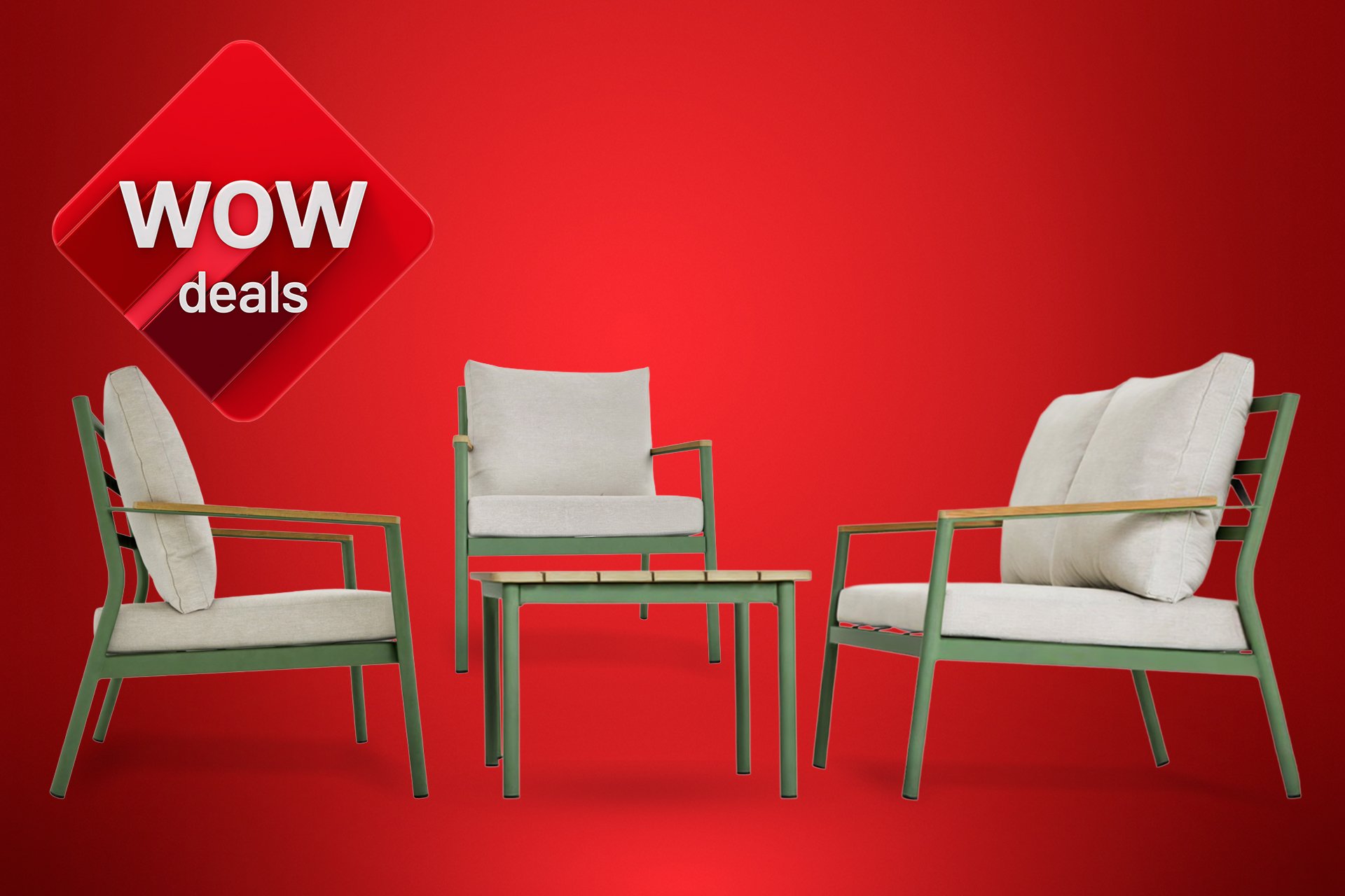 Habitat Mylar 4 Seater Metal Garden Sofa Set - Green Only £400