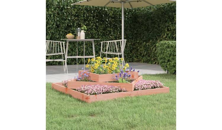 Walplus Wood Garden Planter - 112 x 112 x 27 cm