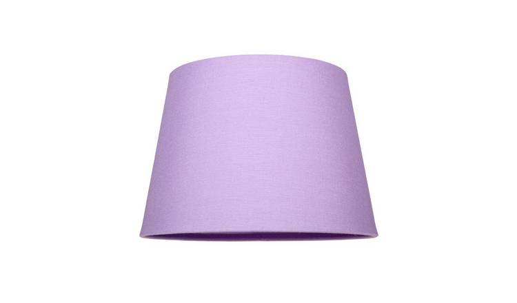 Happy Homewares Soft Lilac Linen Drum Lampshade - 20cm