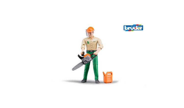Bruder BWorld Forestry Worker with Accessories - Age 3+ - 1:16