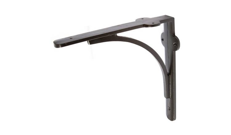 Hammer & Tongs Curved Iron Shelves Bracket - Black