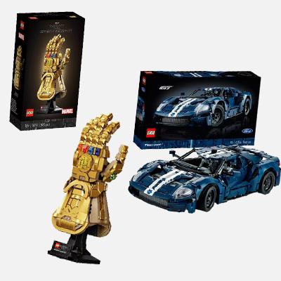LEGO Marvel Infinity Gauntlet Thanos Set for Adults 76191 and LEGO Technic 2022 Ford GT Car Model Set for Adults 42154.