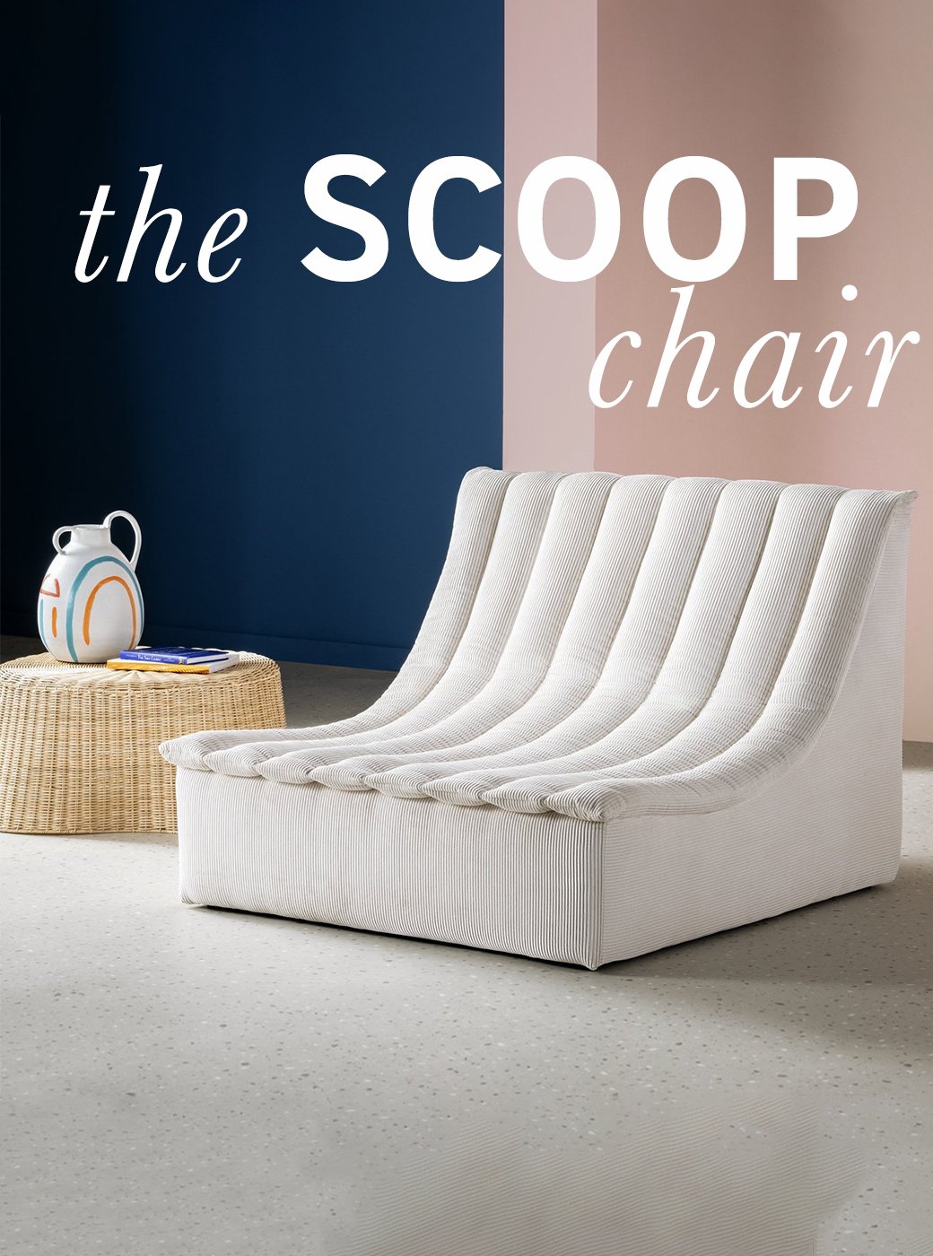 scoop white accent chair.