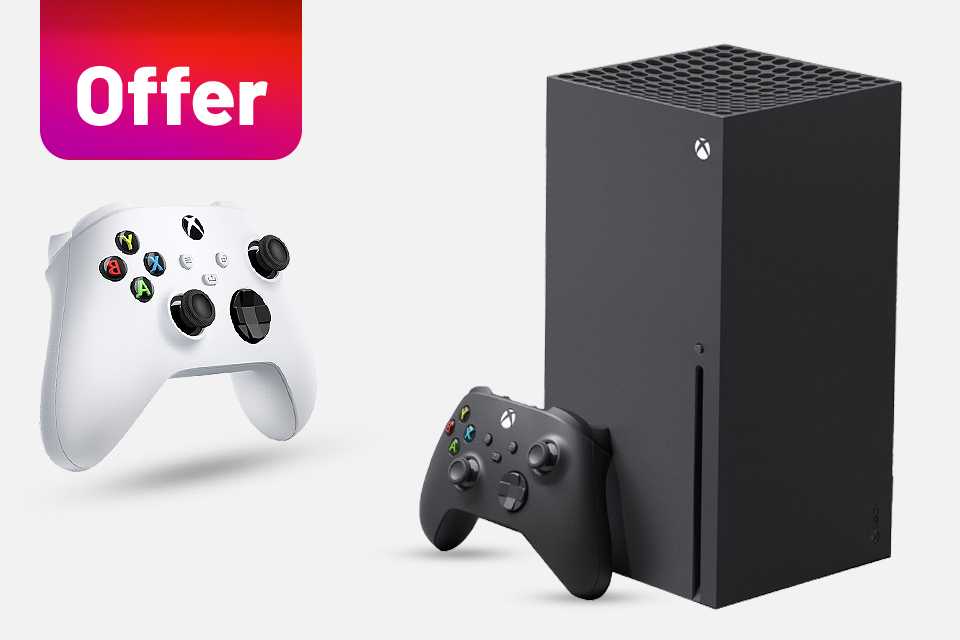 Selected controller free with Xbox Series X 1TB console. Add the controller to your basket with an Xbox Series X 1TB console to redeem.
