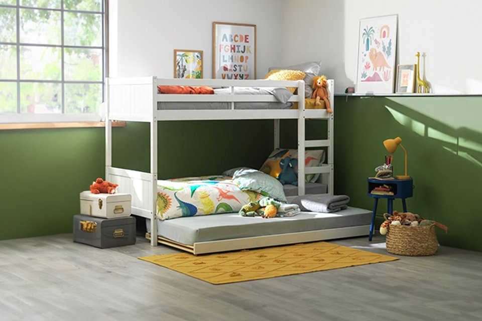 Habitat Detachable Bunk Bed with Trundle - White.