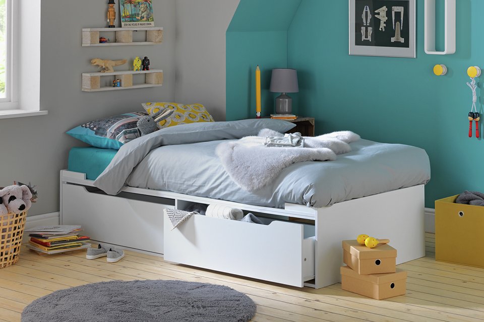 Habitat Lloyd Storage Cabin Bed Frame - White.