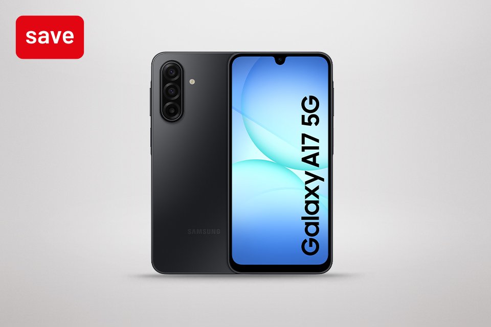 Save £30 on the Samsung Galaxy A17. Use code SAMSUNG.