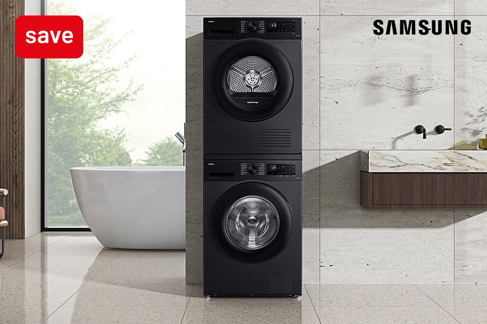 Save up to 20% on selected Samsung tumble dryers using codes TUMBLE10 & TUMBLE20.