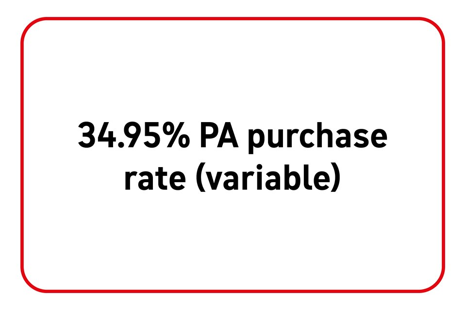34.95% PA purchase rate (variable)