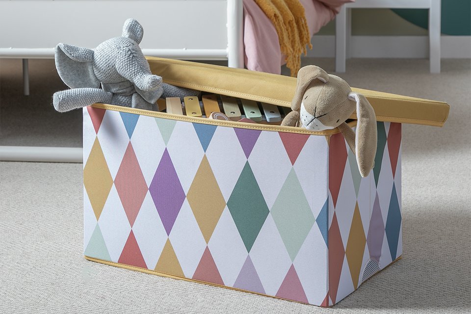 Habitat Kids Harley Foldable Ottoman Box - Multicolour.