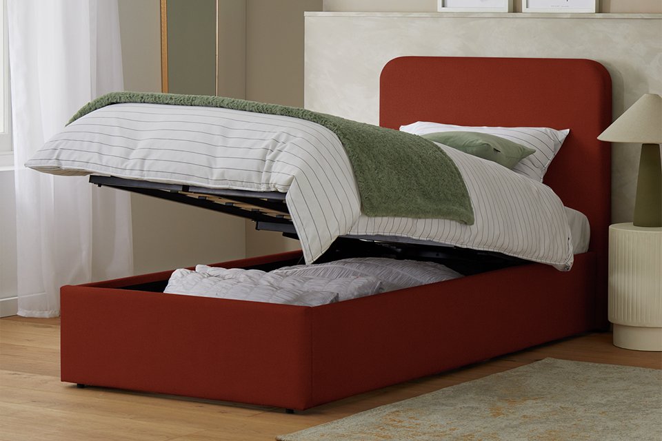 Habitat Chadwell Single End Lift Ottoman Bed - Rust.