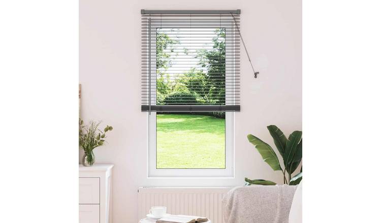 Walplus Polyester Window Blind - Dark Grey - 175 x 75 cm