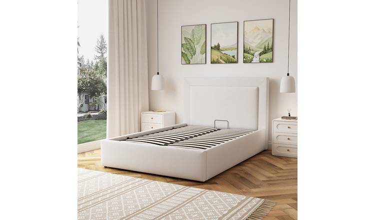 Artemis Home Weston Fabric 135cm Double Ottoman Bed with Storage - Beige