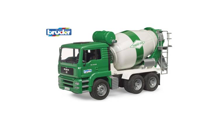 Bruder 1:16 MAN TGA Cement Mixer Truck Rapid Mix - Green