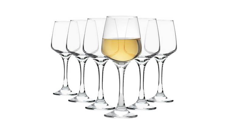 LAV Lal White Wine Glasses -  Clear - Pack of 6