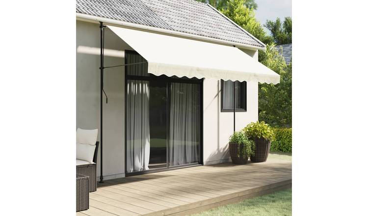 Walplus Polyester Awning Replacement Fabric - Cream - 350 cm