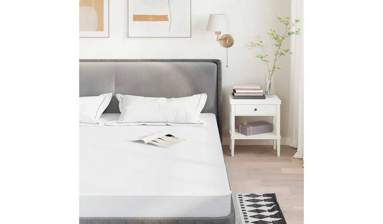 Walplus Waterproof Polyester Mattress Protector - White - 140 x 220 cm