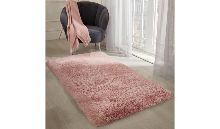 OHS Soft Fluffy Fleece Rug Runner - 60 x 150cm - Blush