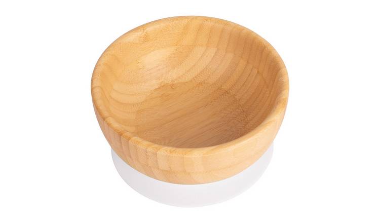 Tiny Dining Children's Bamboo Suction Bowl - White