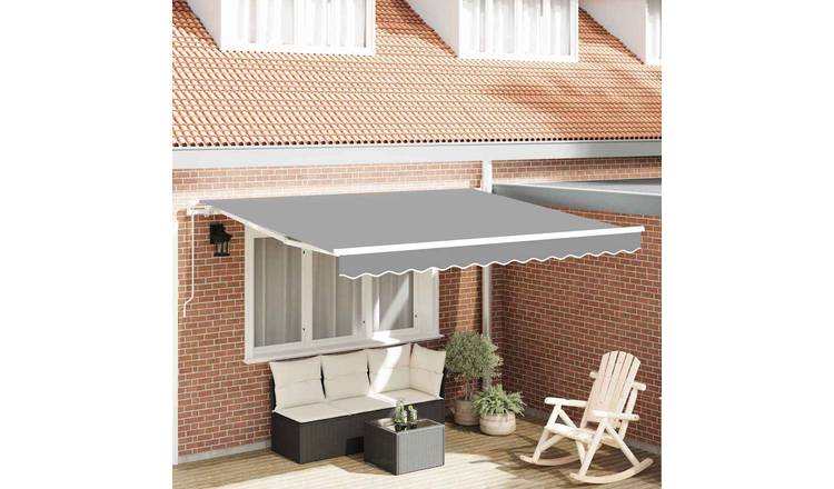 Walplus Manual Aluminium Awning Frame - White - 300 x 250 x 165 cm