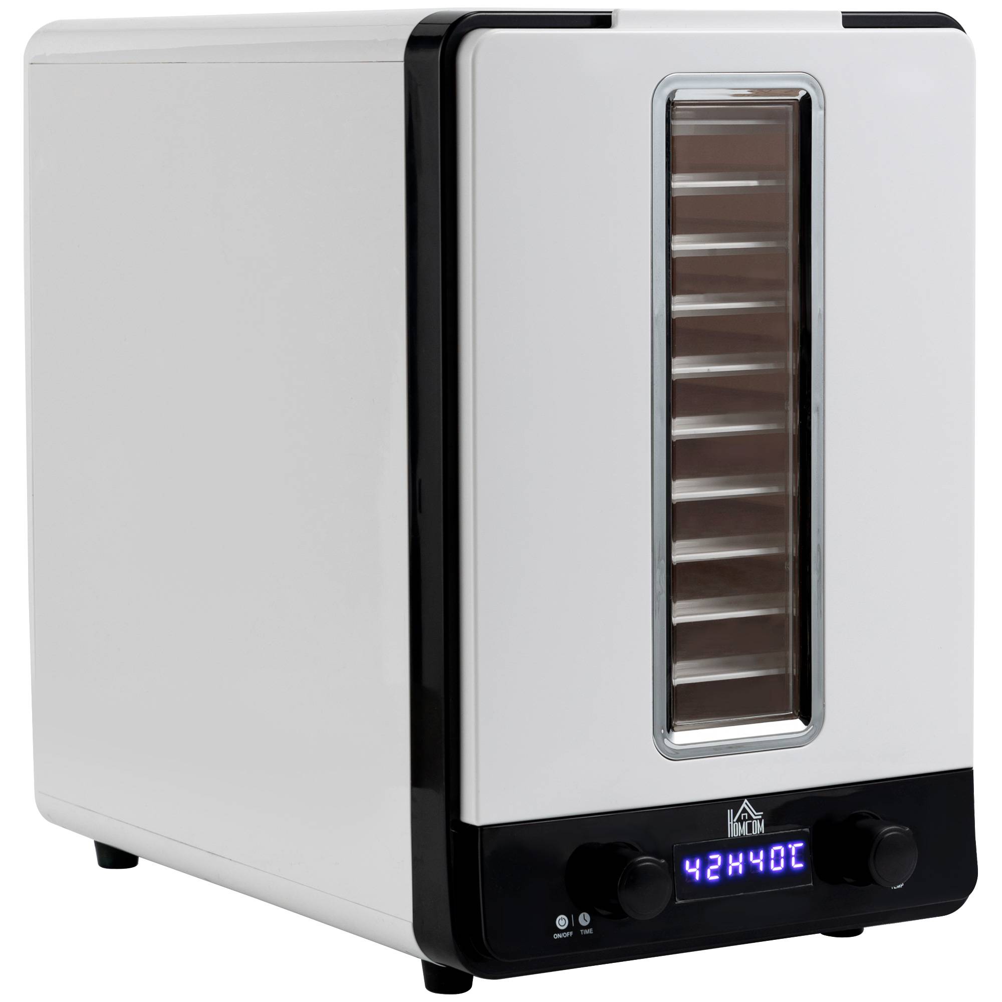 HOMCOM 11 Tier Food Dehydrator with Adjustable Temperature - White - Image 1