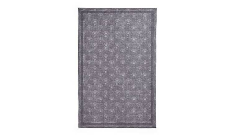 Mega Flooring Grey Modern Bordered Rug - 61 x 170cm