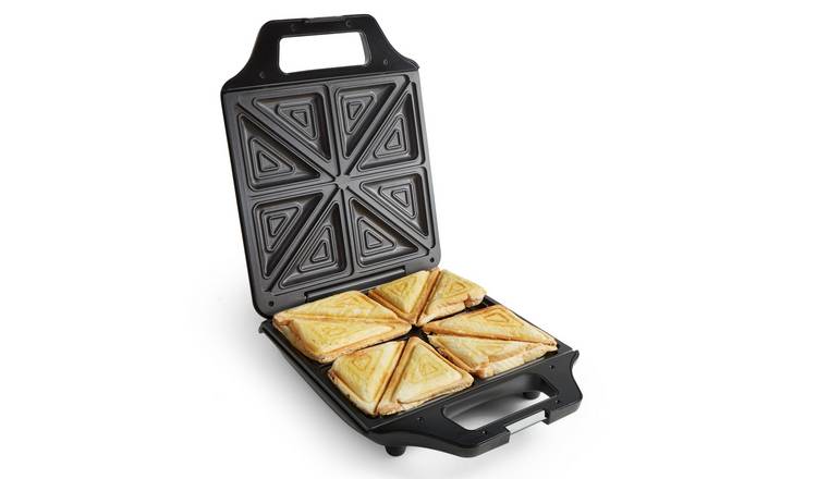 VonShef 1600W 4 Slice Deep Fill Sandwich Toaster - Black