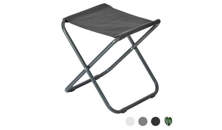 Harbour Housewares Classic Folding Stool - Grey