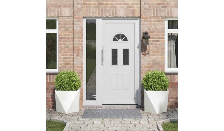 Walplus Pack of 2 Steel Garden Planter - White - 50 x 50 x 50 cm